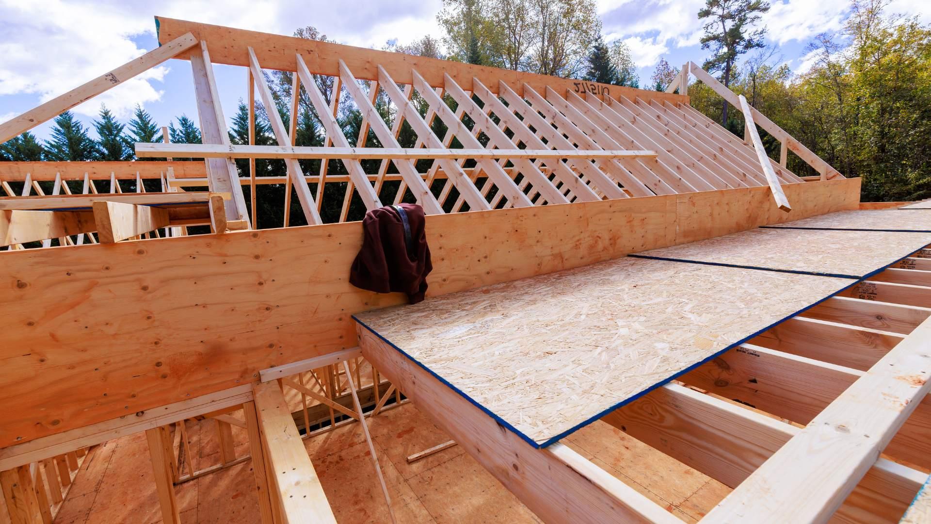 Metal stud framing in a commercial tenant improvement