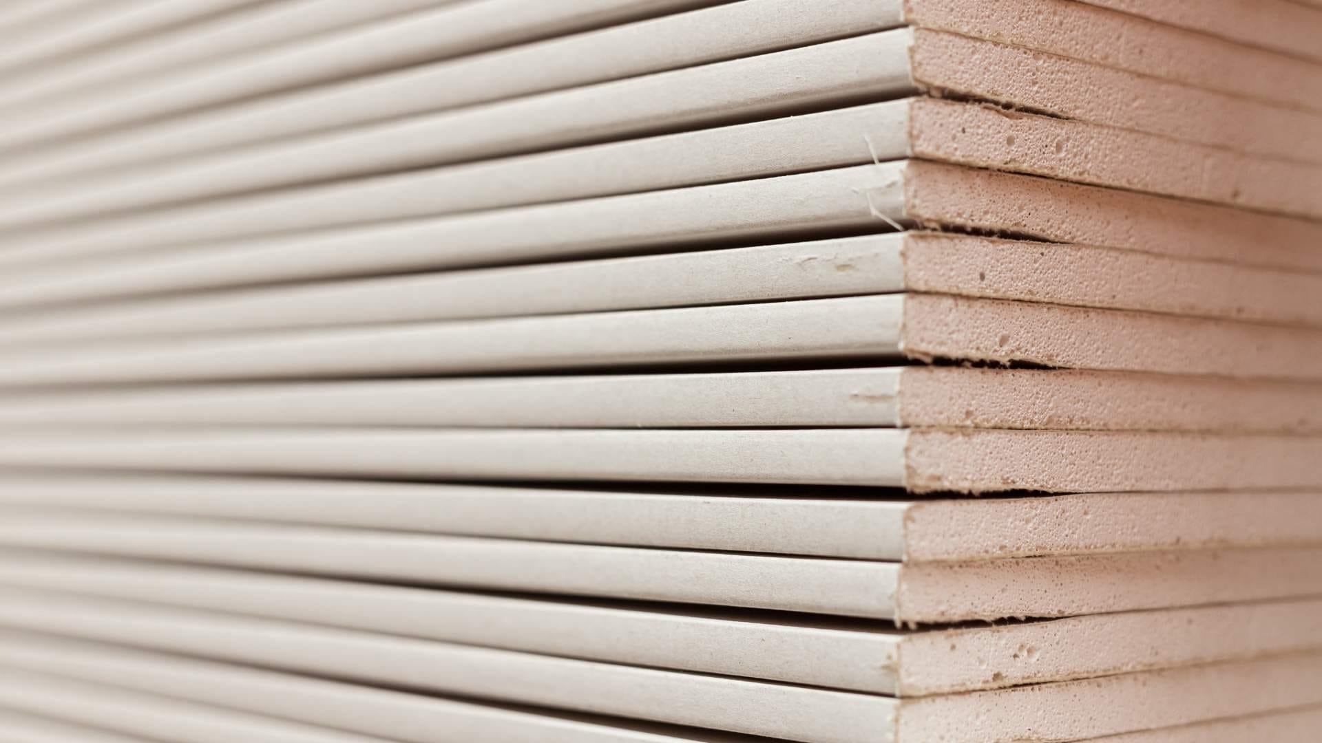 Close-up of drywall repair work on a water-damaged wall in Los Angeles