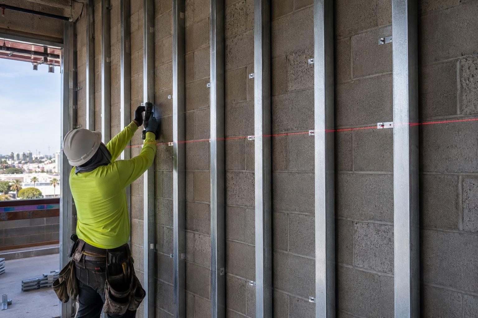 Hat Channel Installation services by Los Angeles Drywall & Framing