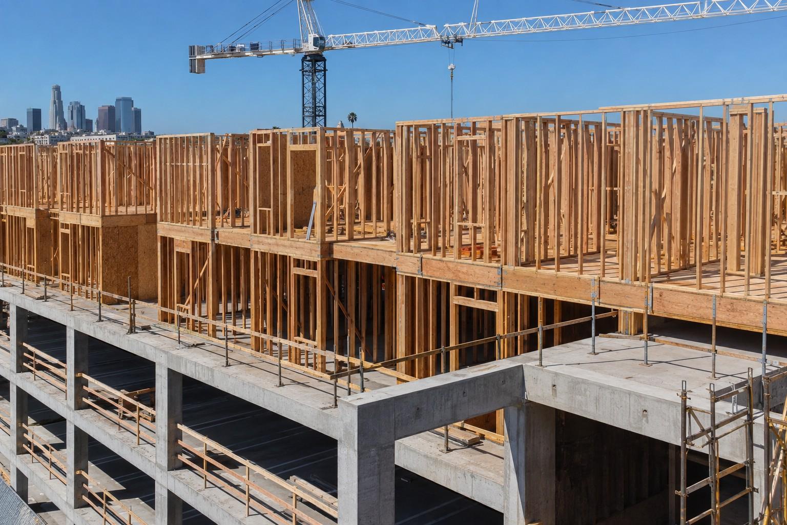Multi-Family Wood Framing services in Los Angeles by Los Angeles Drywall & Framing