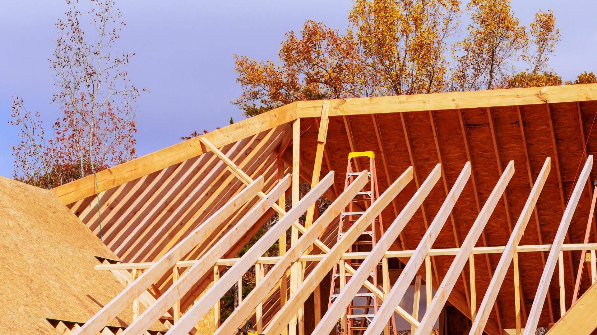 Completed residential frame ready for inspection