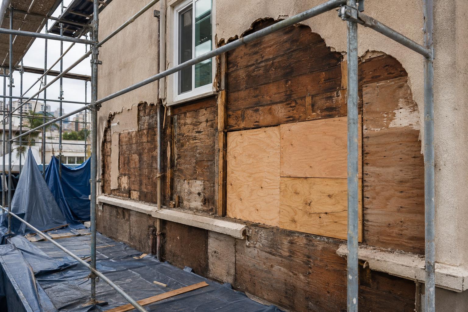 Stucco Removal & Remediation services by Los Angeles Drywall & Framing