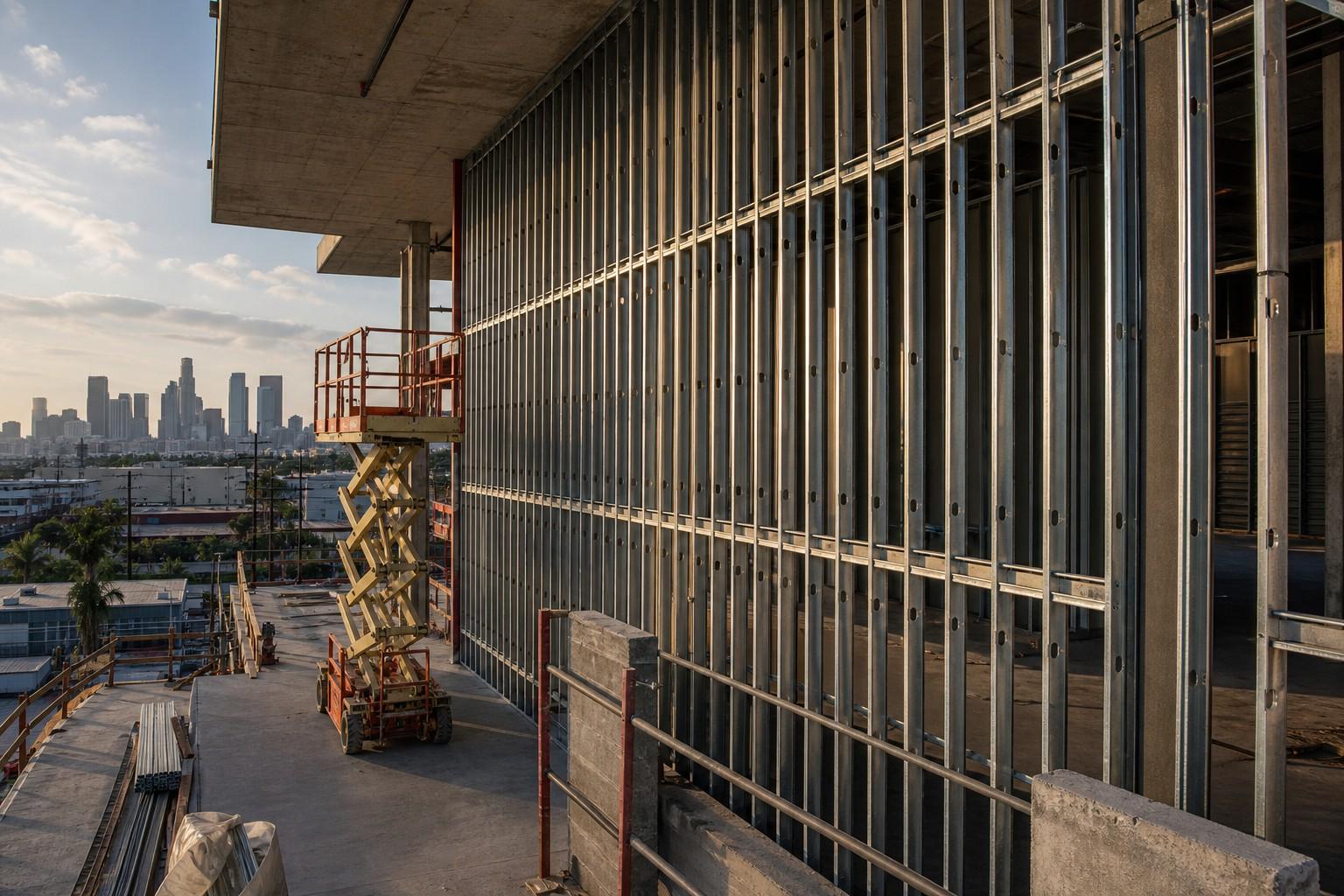 Tall Wall Metal Framing services by Los Angeles Drywall & Framing
